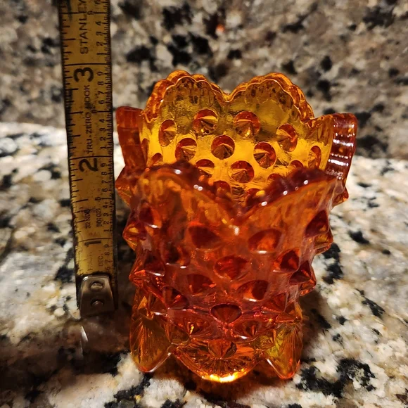 Fenton Amberina Hobnail Toothpick Holder - Picture 12 of 16